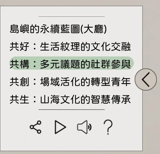 文化部青年村落文化行動計畫-線上成果展-選單